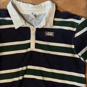 Vans polo collared long-sleeve cropped shirt